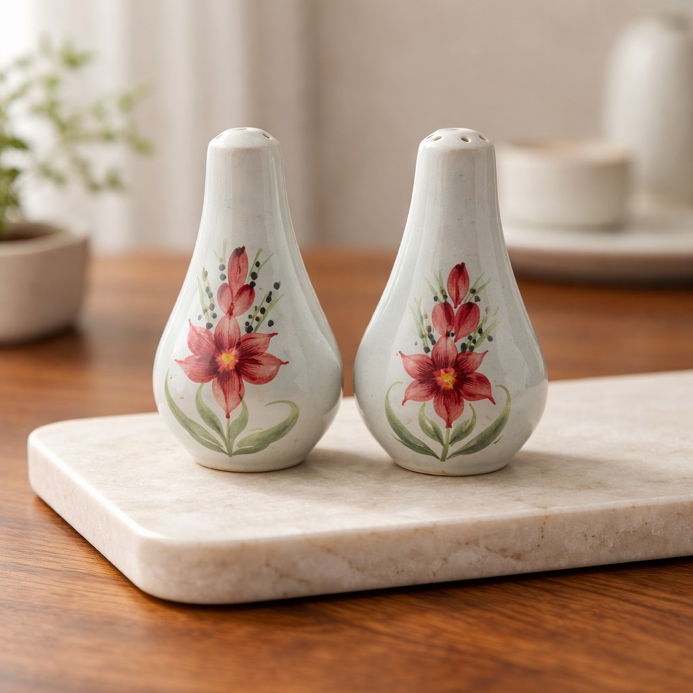 Vintage E. Radford Pottery Salt And Pepper Shakers